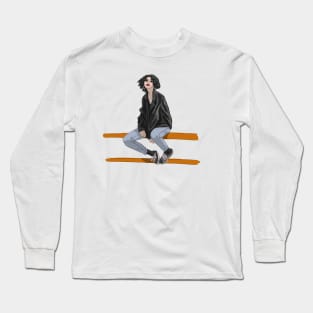 Tired girl Long Sleeve T-Shirt